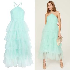 Likely Mint Green Tiered Tulle Dress